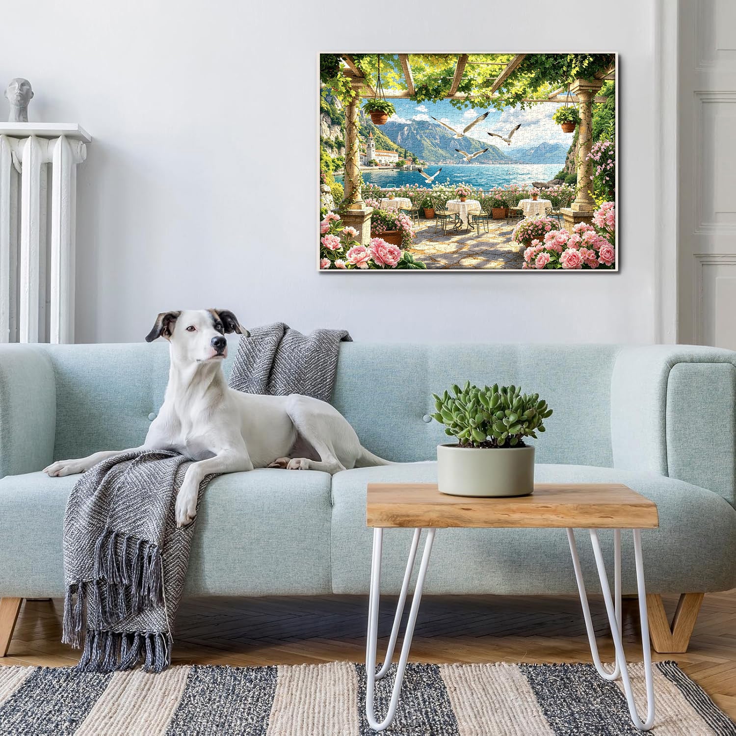 Sunlit Coastal Pergola Puzzle 1000 Teile