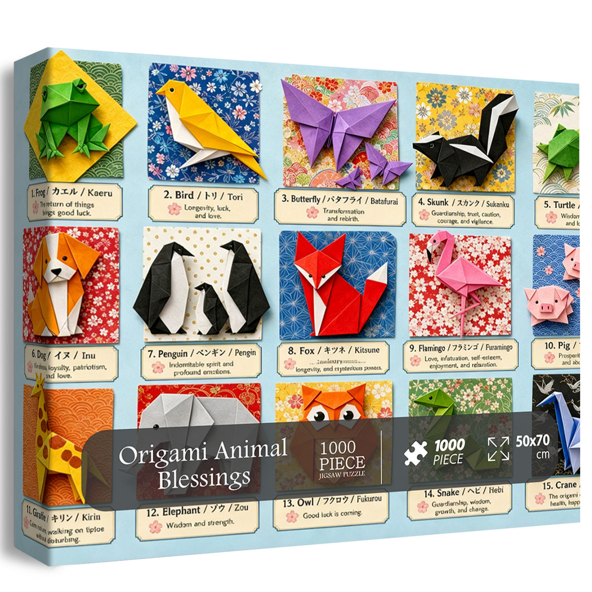 Origami Animal Blessings Puzzle 1000 Teile