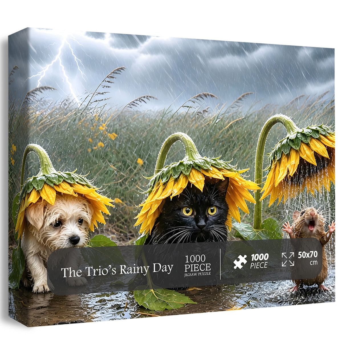 Das Regentag-Puzzle des Trios, 1000 Teile