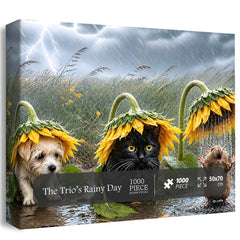 Das Regentag-Puzzle des Trios, 1000 Teile
