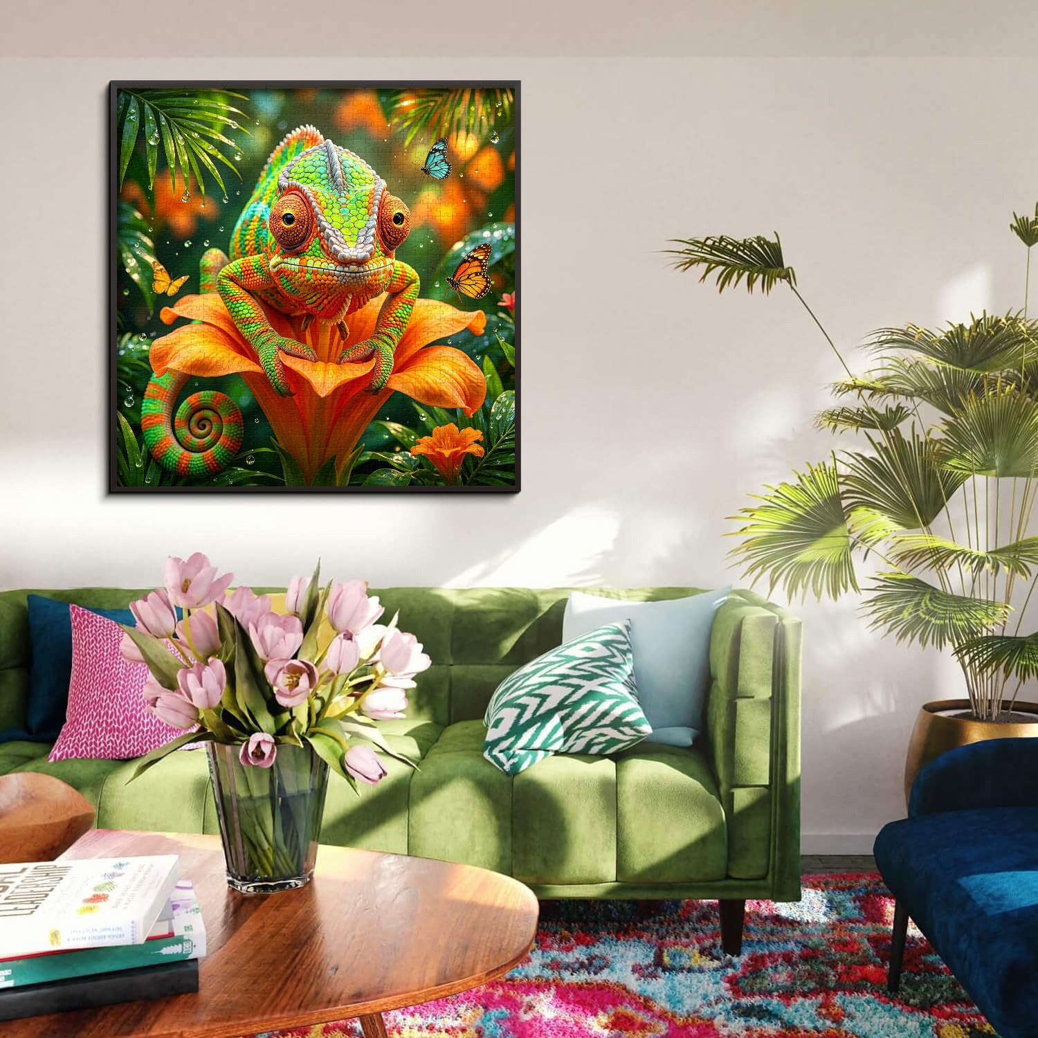 Rainforest Chameleon Jigsaw Puzzle 1000 Pieces