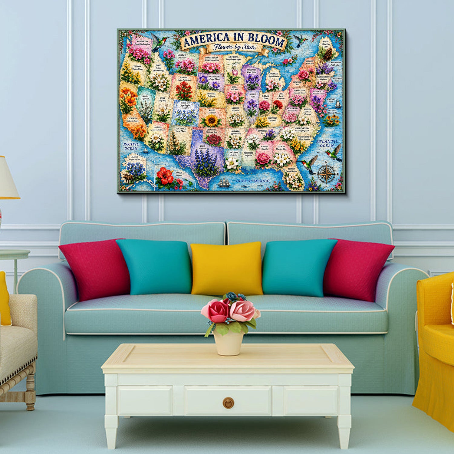 Puzzle America in Fiore 1000 Pezzi