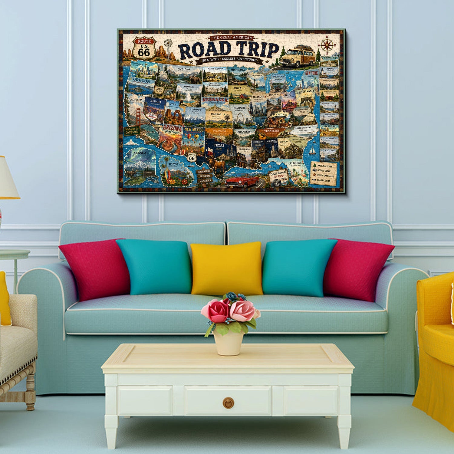 American Road Trip Jigsaw Puzzle 1000 Pieces