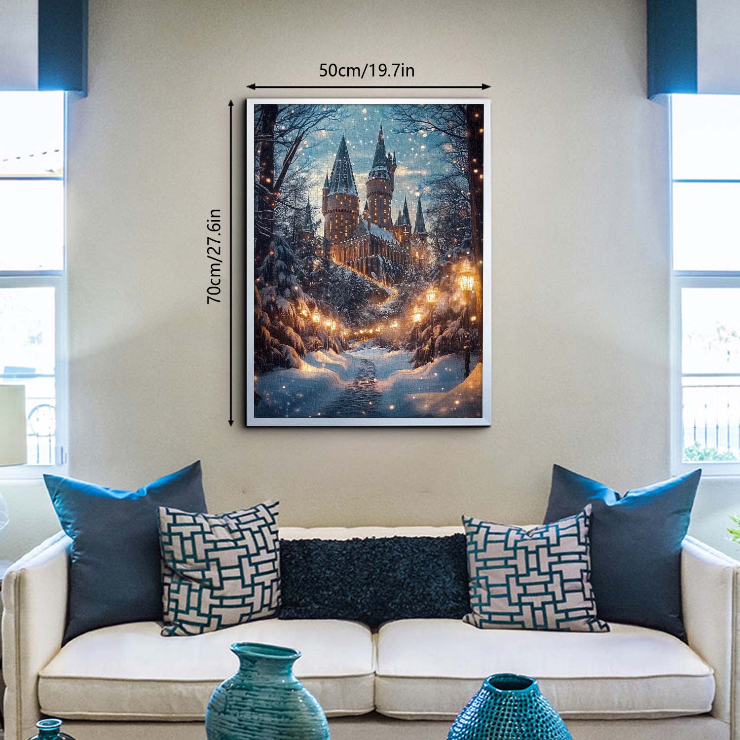 Poudlard Castle en hiver Puzzle 1000 pièces 1000 pièces