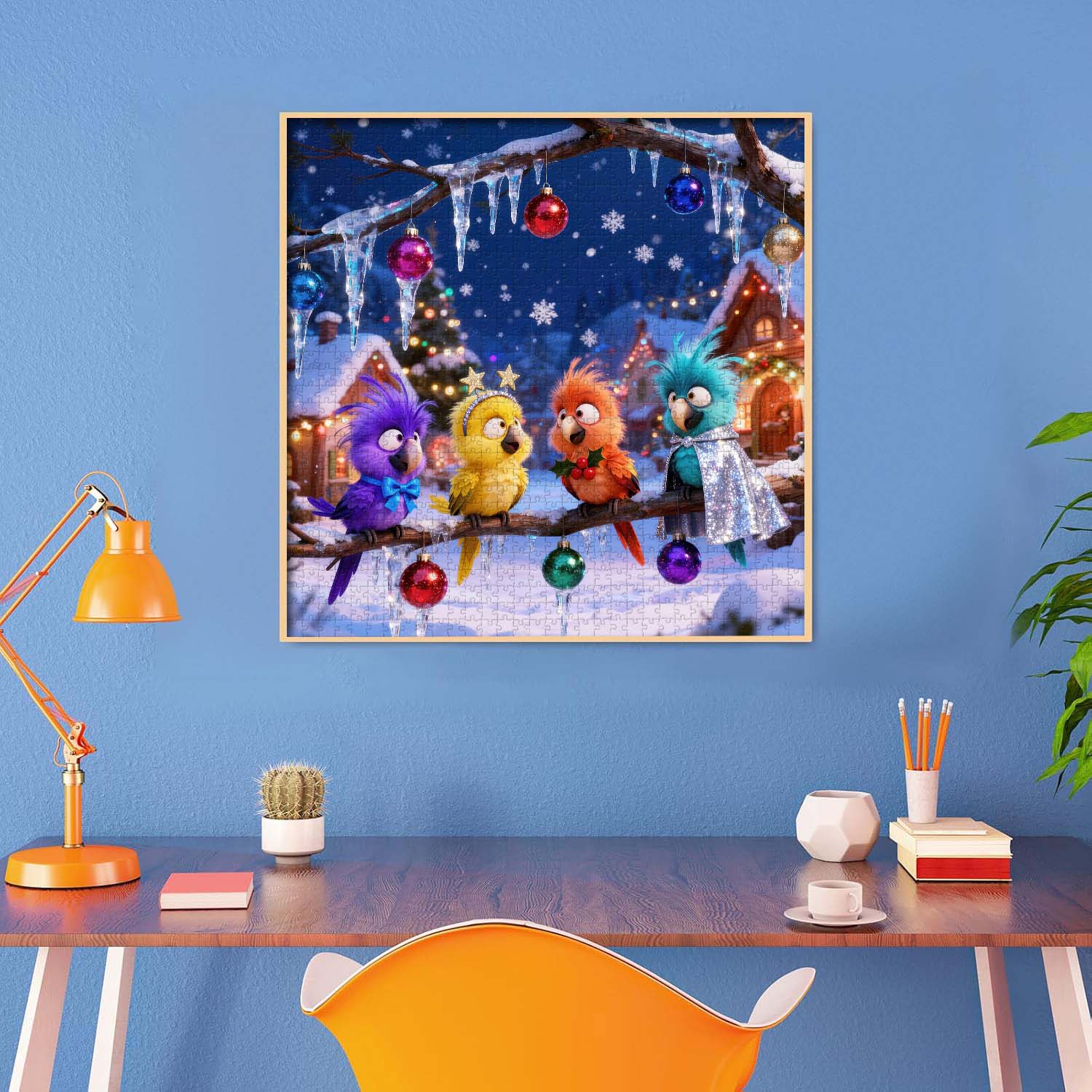 Colorful Birds Workshop Jigsaw Puzzle 1000 Pieces