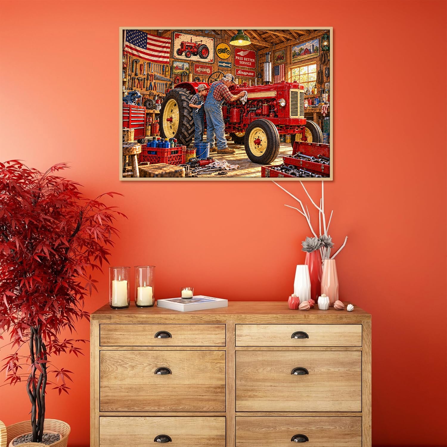 Tractor Repair Barn Jigsaw Puzzle 1000 Pieces