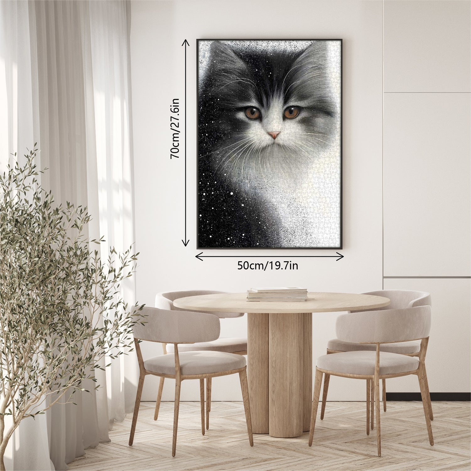 Cat Snow Mist Jigsaw Puzzle 1000 pièces