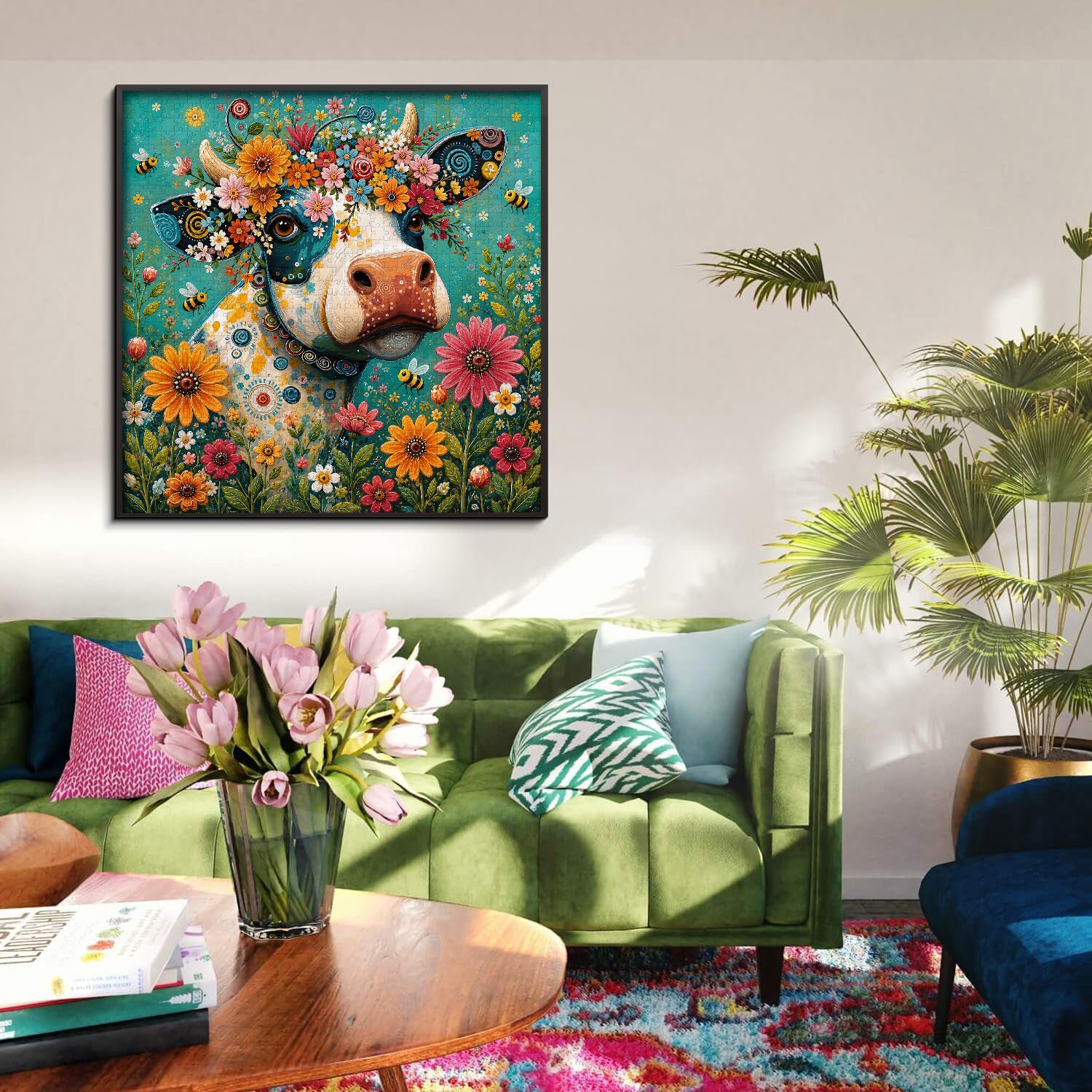Blooming Bovine Jigsaw Puzzle 1000 Pieces