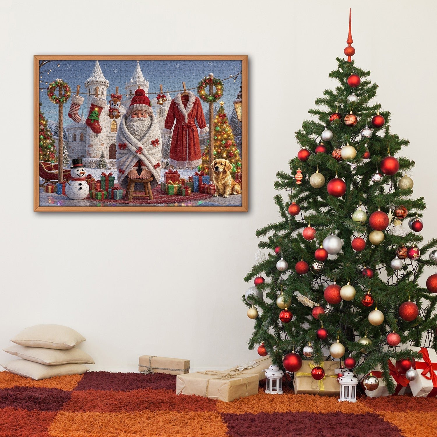 Celebración del castillo de Navidad Puzzle 1000 piezas