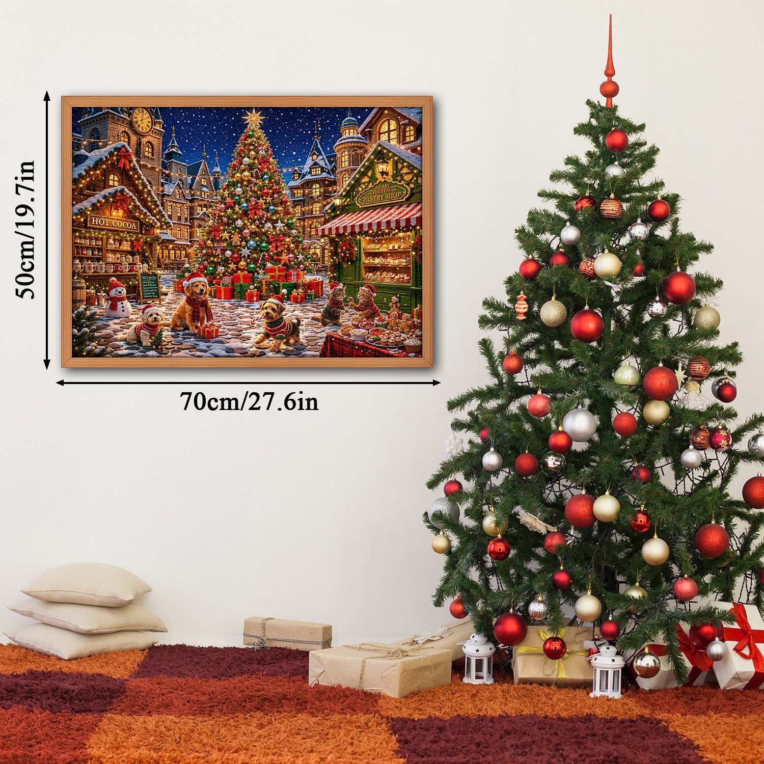 Puzzle Bazar enneigé 1000 pièces