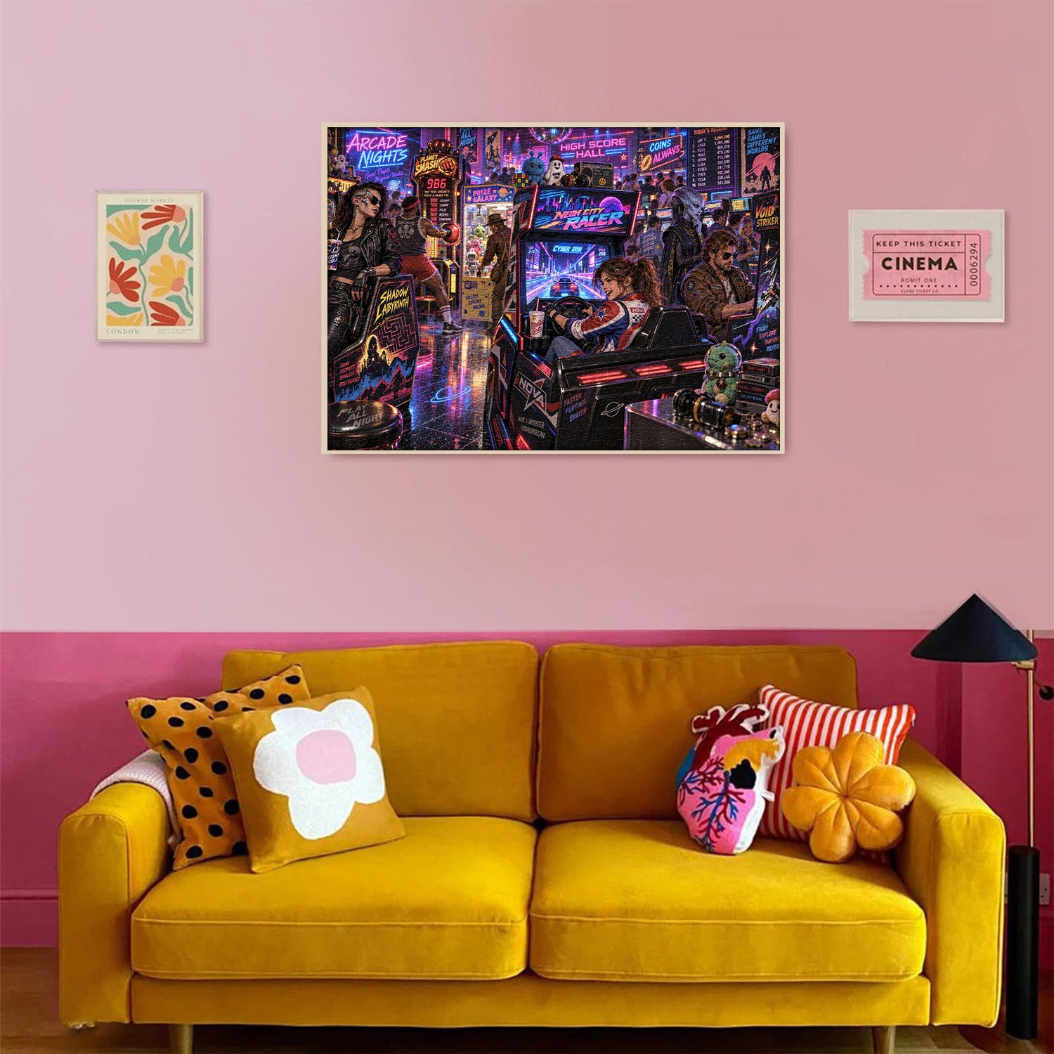 Neon Arcade Nights Jigsaw Puzzle 1000 Pieces