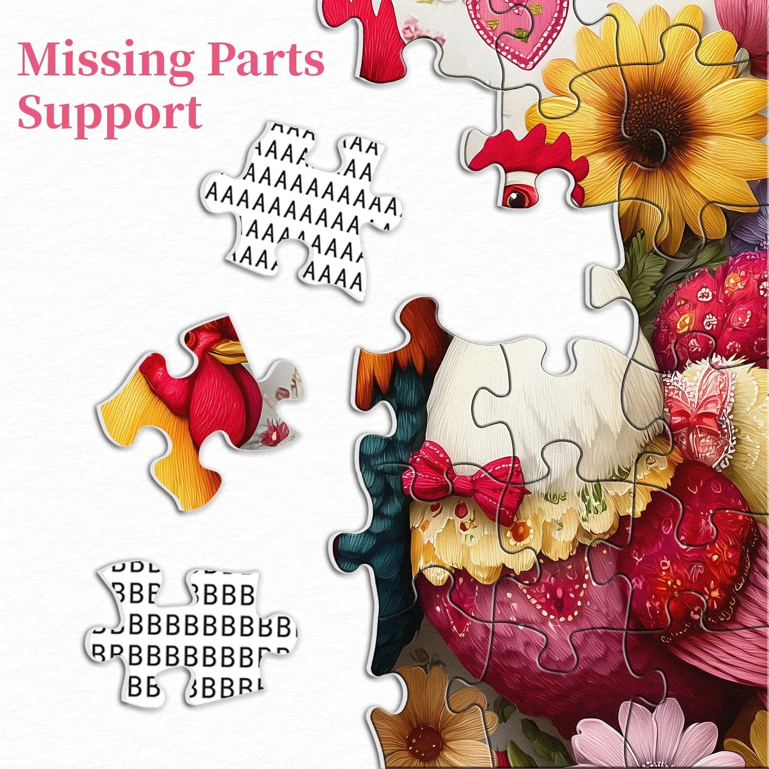 Sweet Love Chickens Jigsaw Puzzle 1000 Pieces