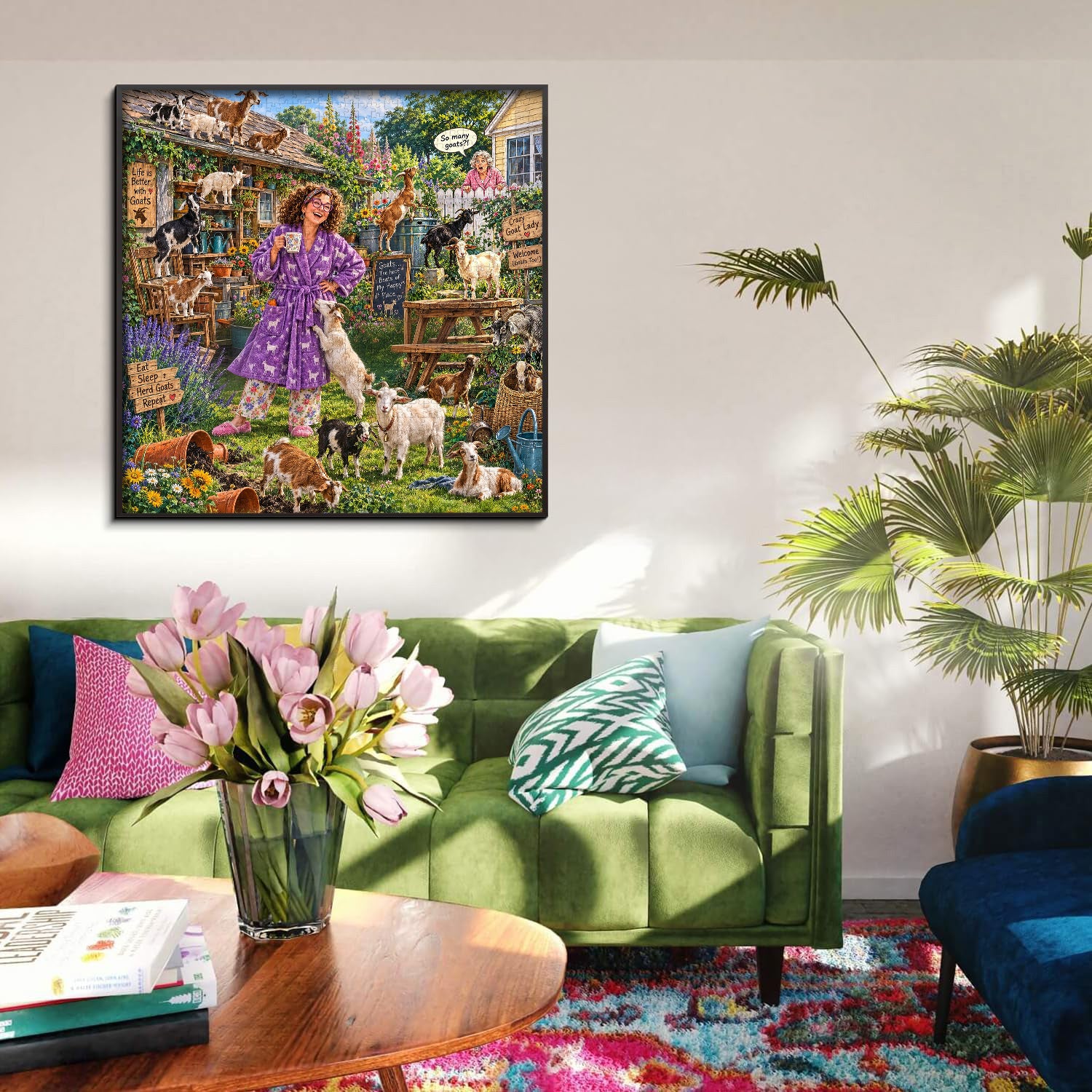 Goat Garden Jigsaw Puzzle 1000 Pieces
