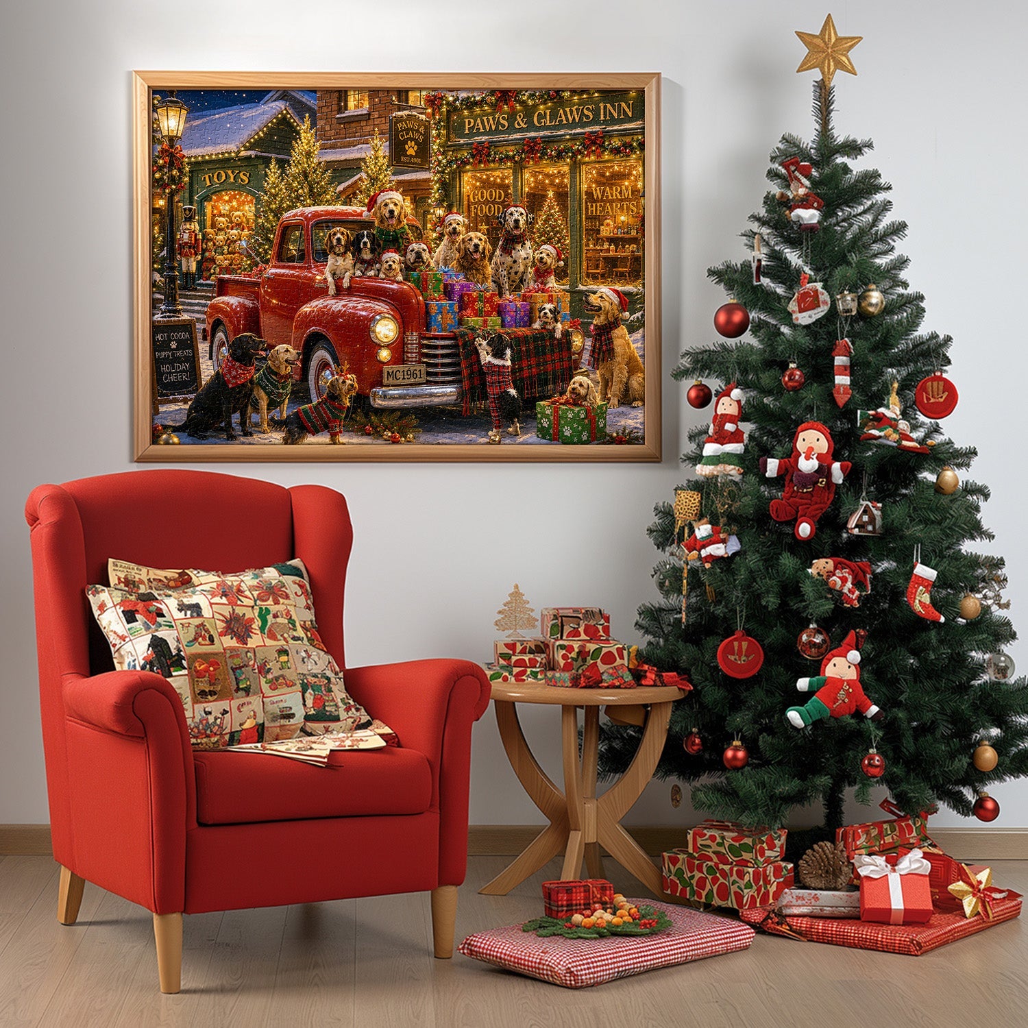 Christmas Puppy Truck Jigsaw Puzzle 1000 Pieces