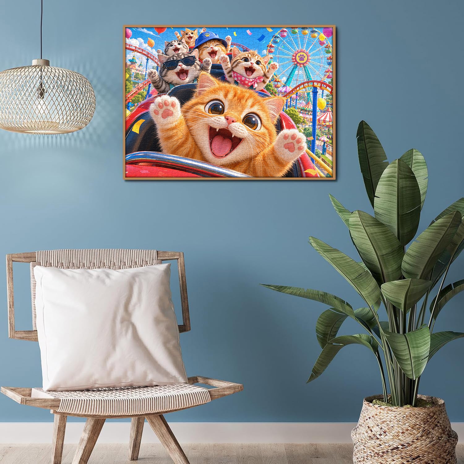 Cat Rollercoaster Jigsaw Puzzle 1000 Pieces