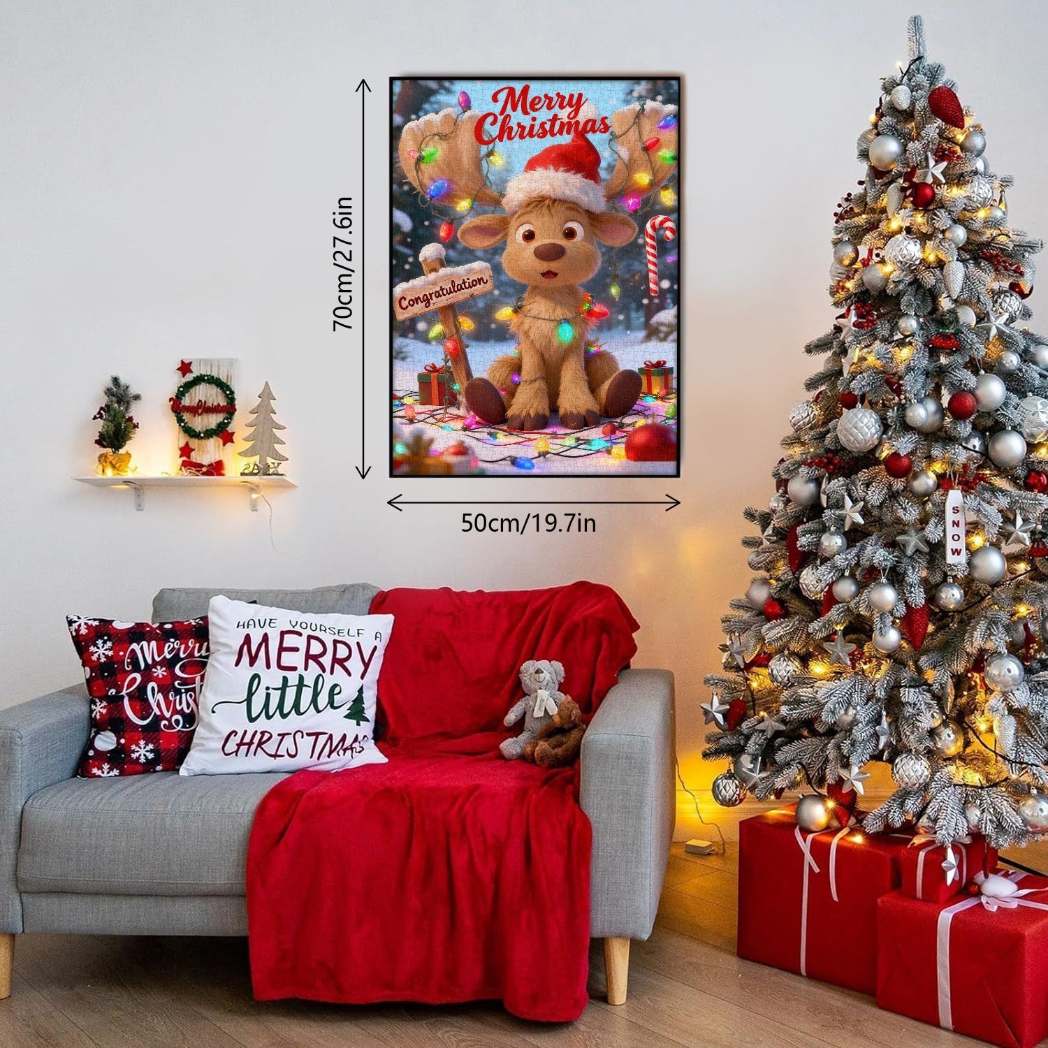 Light Reindeer Delight Jigsaw Puzzle 1000 Pieces