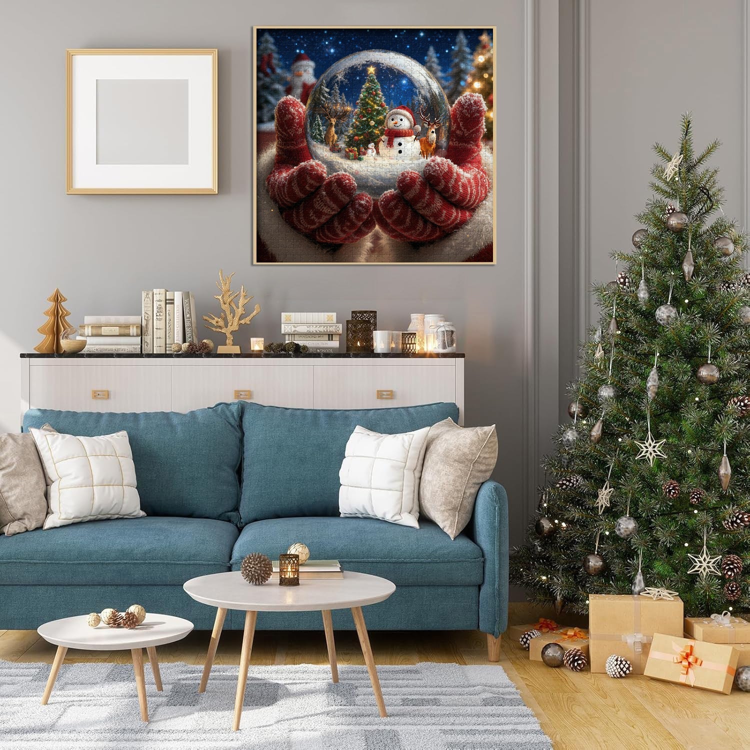 Winter snowball scene Jigsaw Puzzle 1000 Pieces