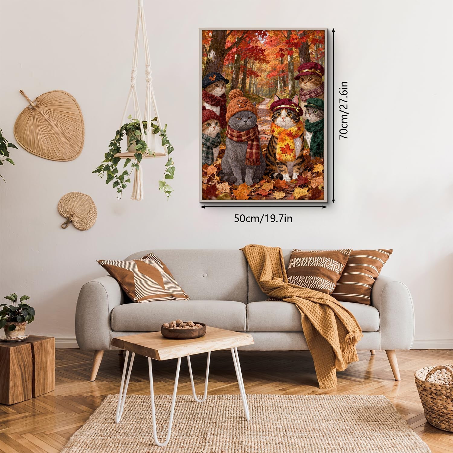 Cute Cat Autumn Jigsaw Puzzle 1000 Pieces