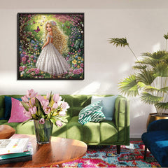 Beauté blonde au milieu des fleurs puzzle 1000 pièces 1000 pièces