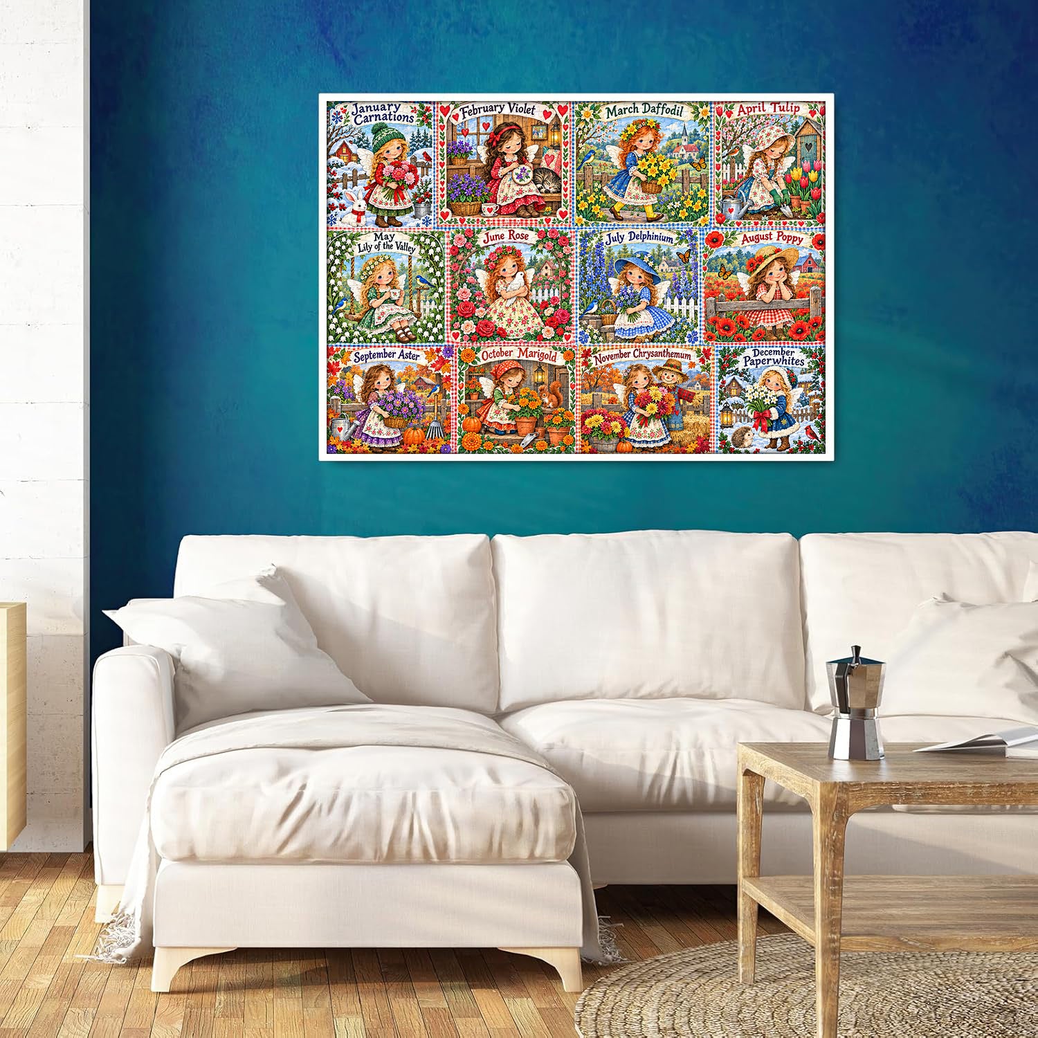 Monthly Garden Angels Jigsaw Puzzle 1000 Pieces