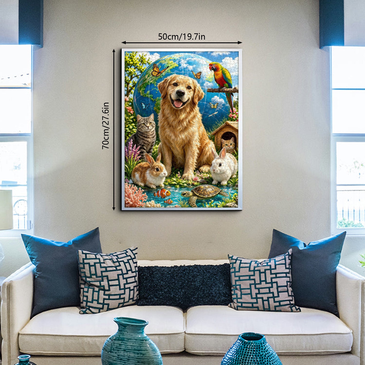 Cute Pet Earth Jigsaw Puzzle 1000 Pieces