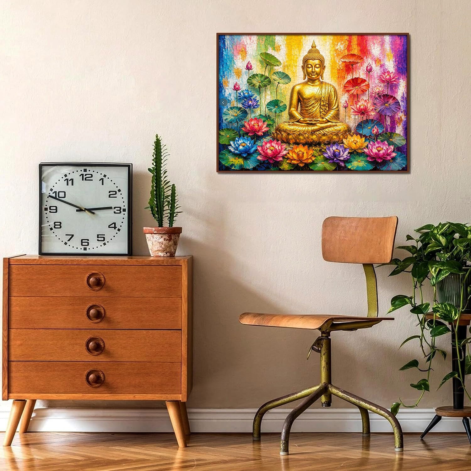 Serene Buddha Floral Bloom Jigsaw Puzzle 1000 Pieces