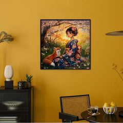 Cherry Blossom Fox Jigsaw Puzzle 1000 Pieces