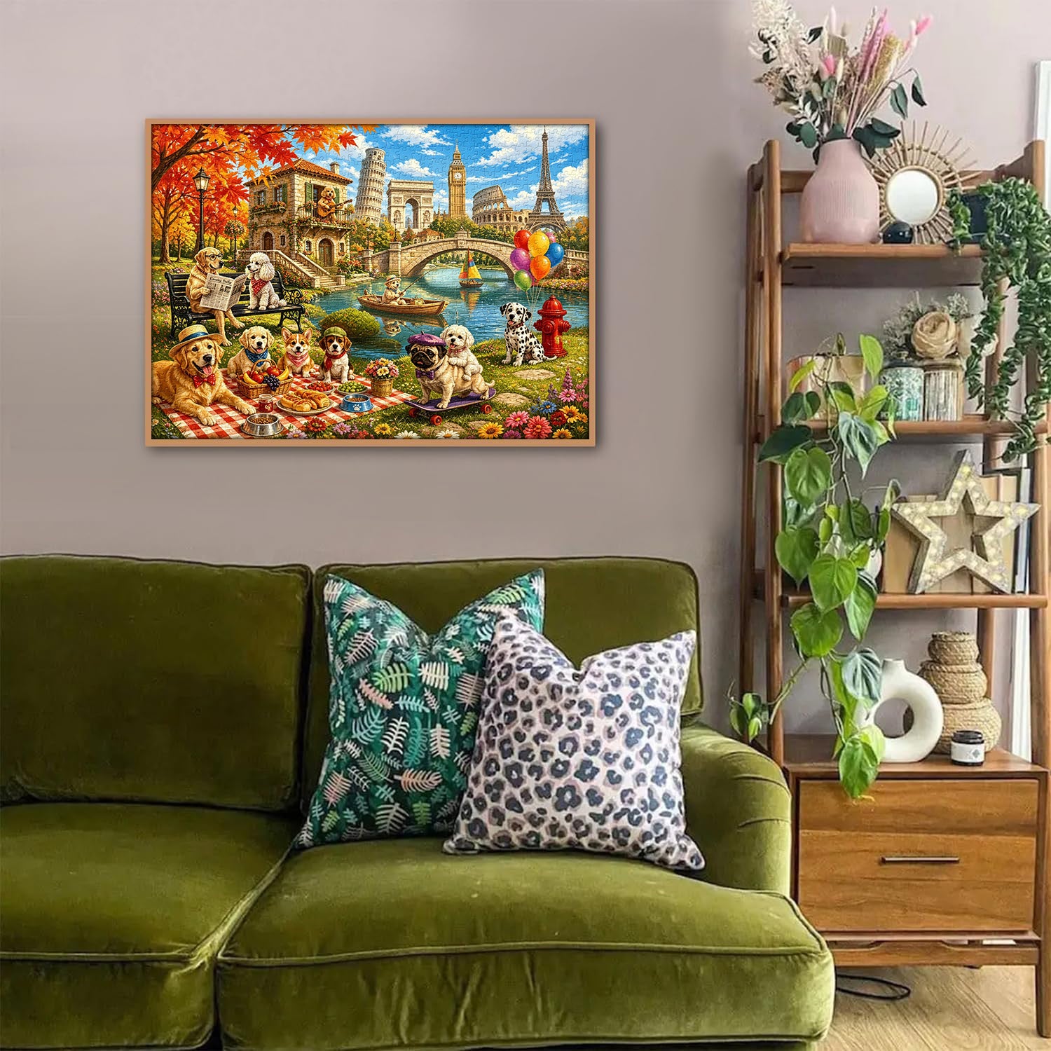 World Tour Pups Jigsaw Puzzle 1000 Pieces