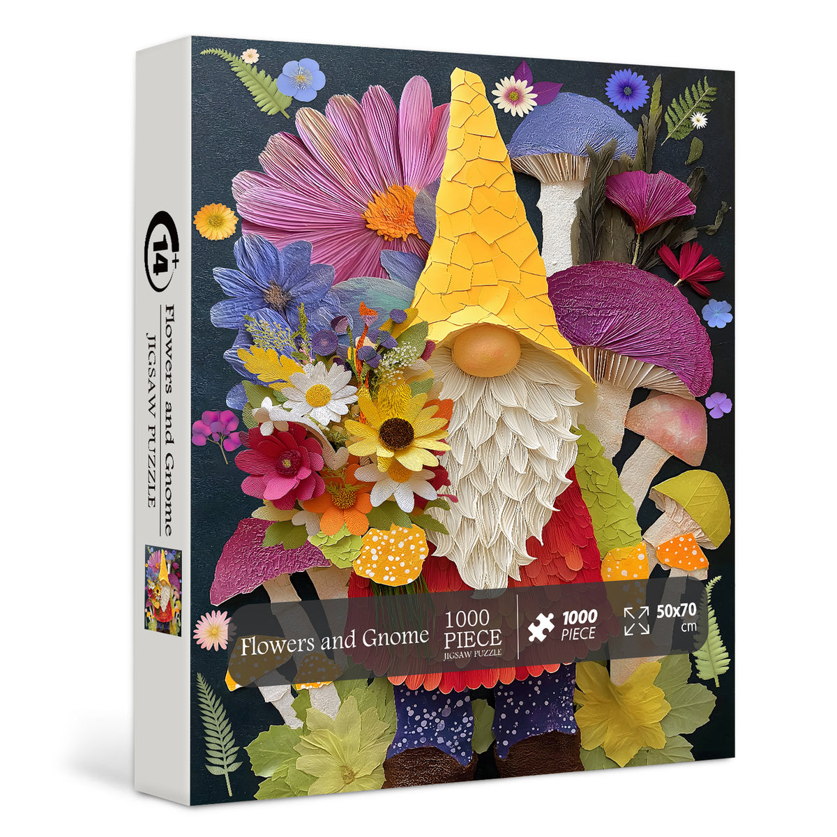 Puzzle Fiori e Gnomi 1000 Pezzi