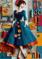 Puzzle Muse de Couture Vintage 1000 pièces