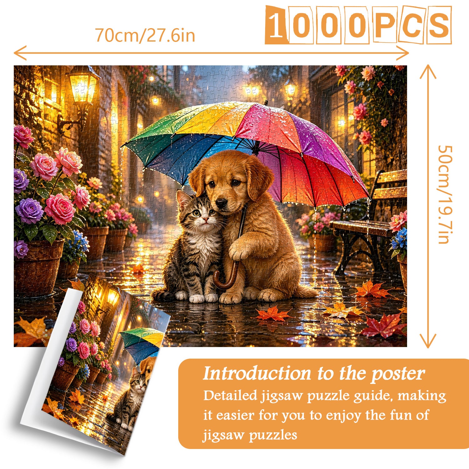 Puzzle Rainbow Umbrella Buddies da 1000 pezzi