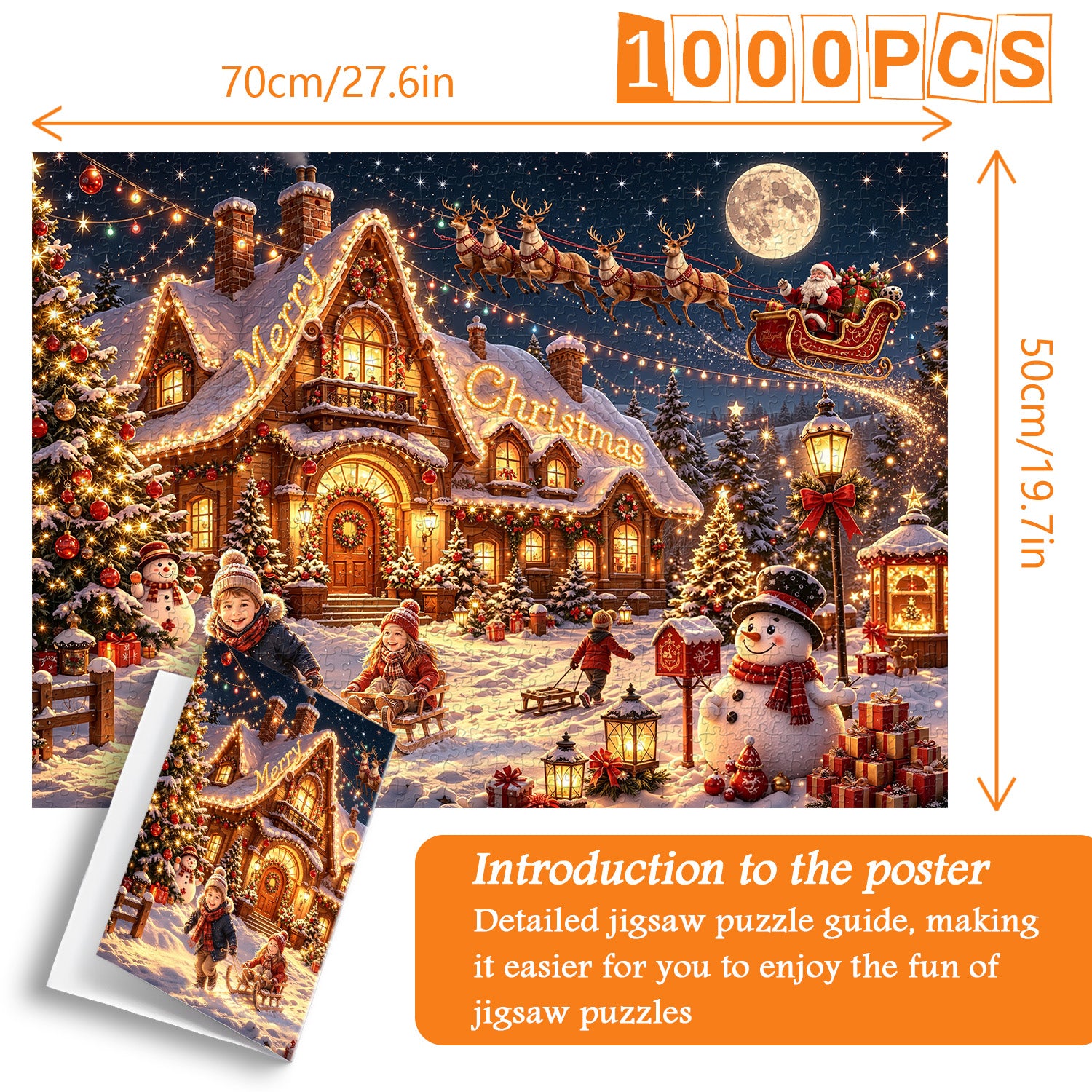 Magical Christmas Night Jigsaw Puzzle 1000 Pieces