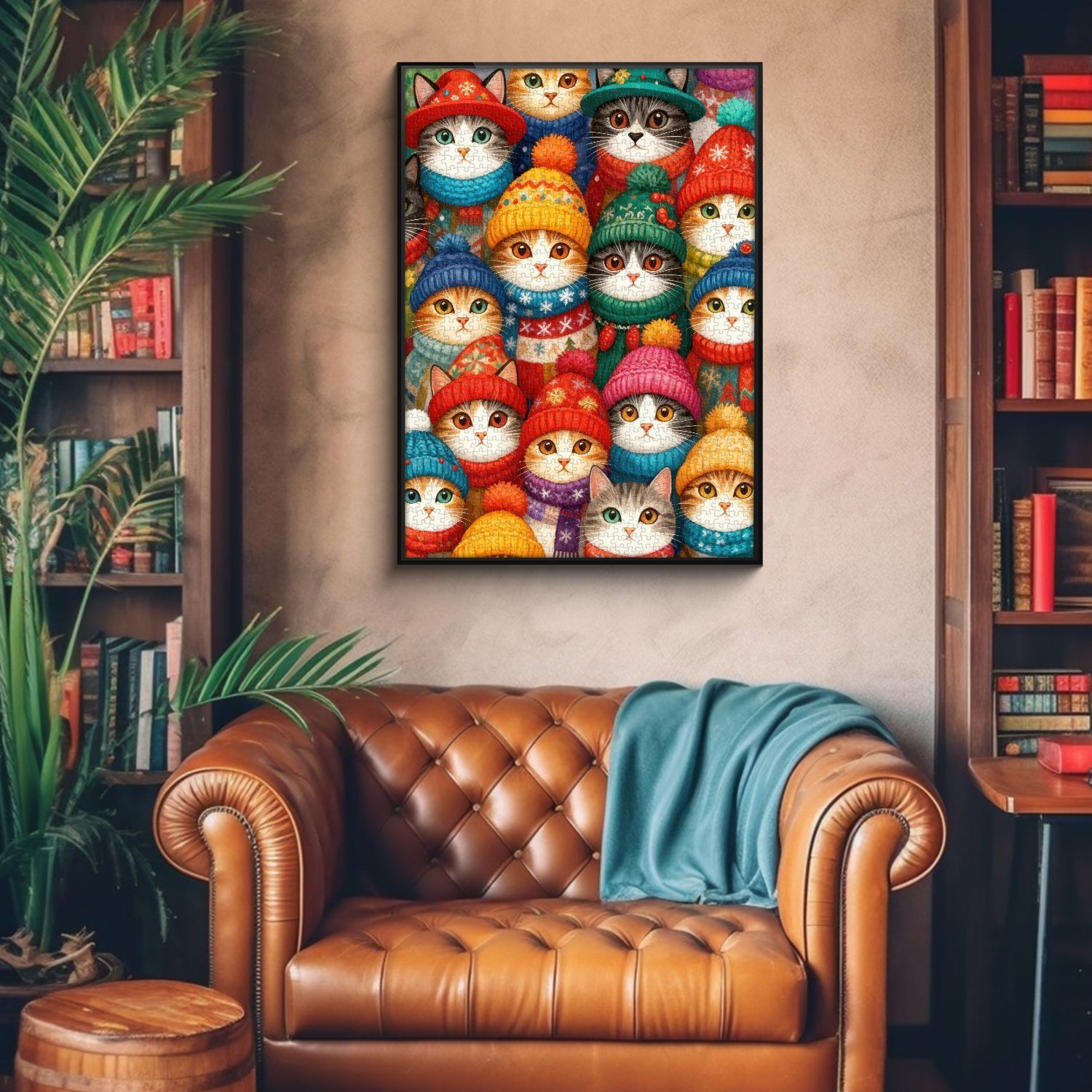 Hat-wearing Cat Crew Jigsaw Puzzle 1000 Pieces