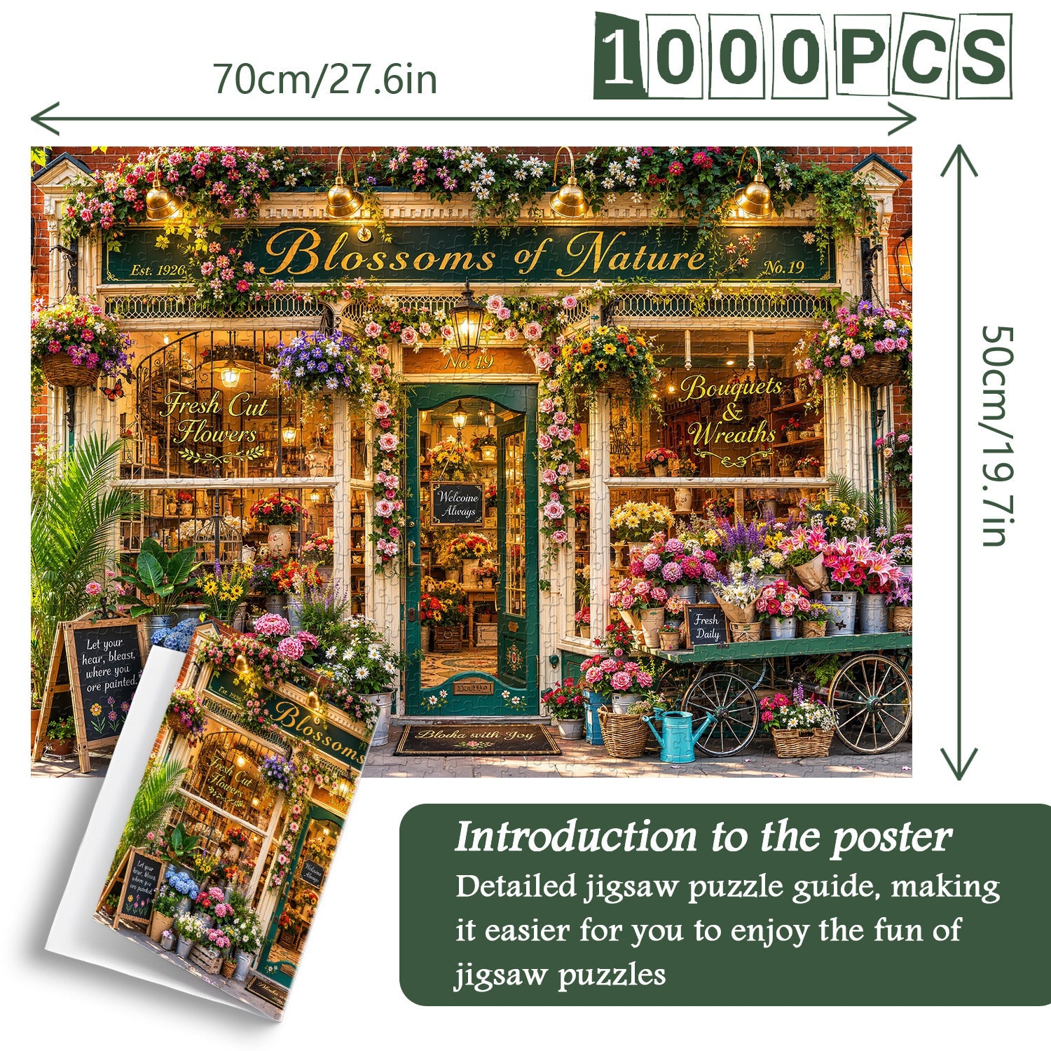 Colorful Bloom Shop Jigsaw Puzzle 1000 Pieces