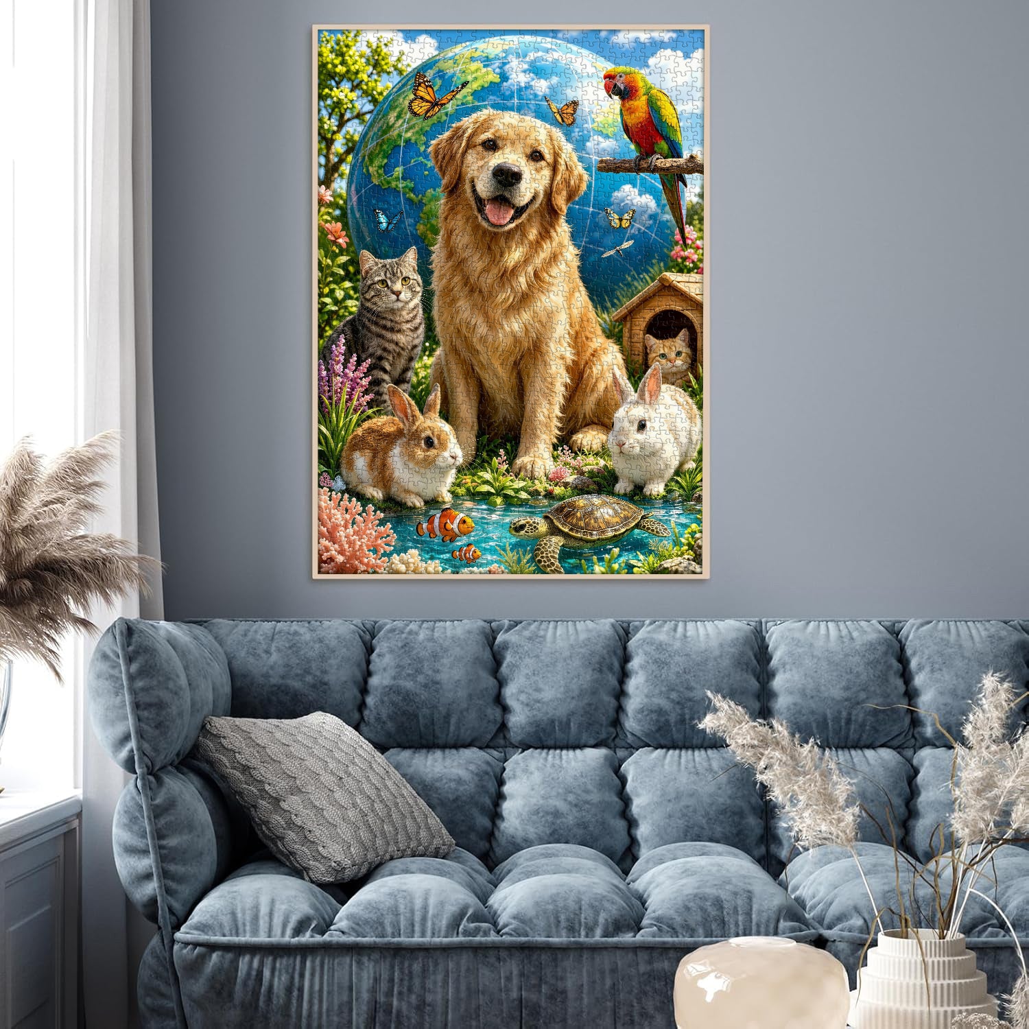 Cute Pet Earth Jigsaw Puzzle 1000 Pieces