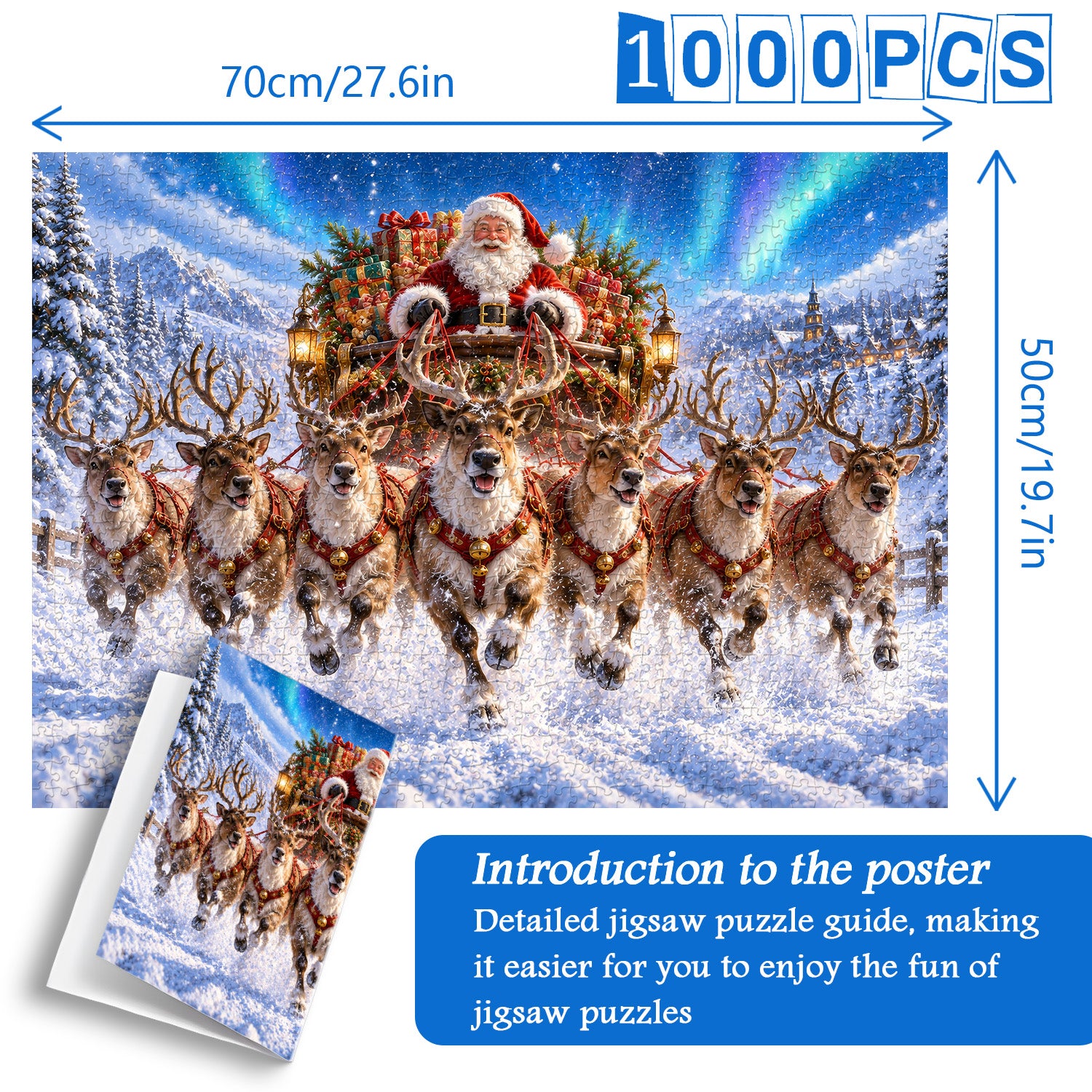 Aurora Sleigh Dash Jigsaw Puzzle 1000 Pieces