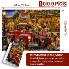 Christmas Puppy Truck Jigsaw Puzzle 1000 Pieces