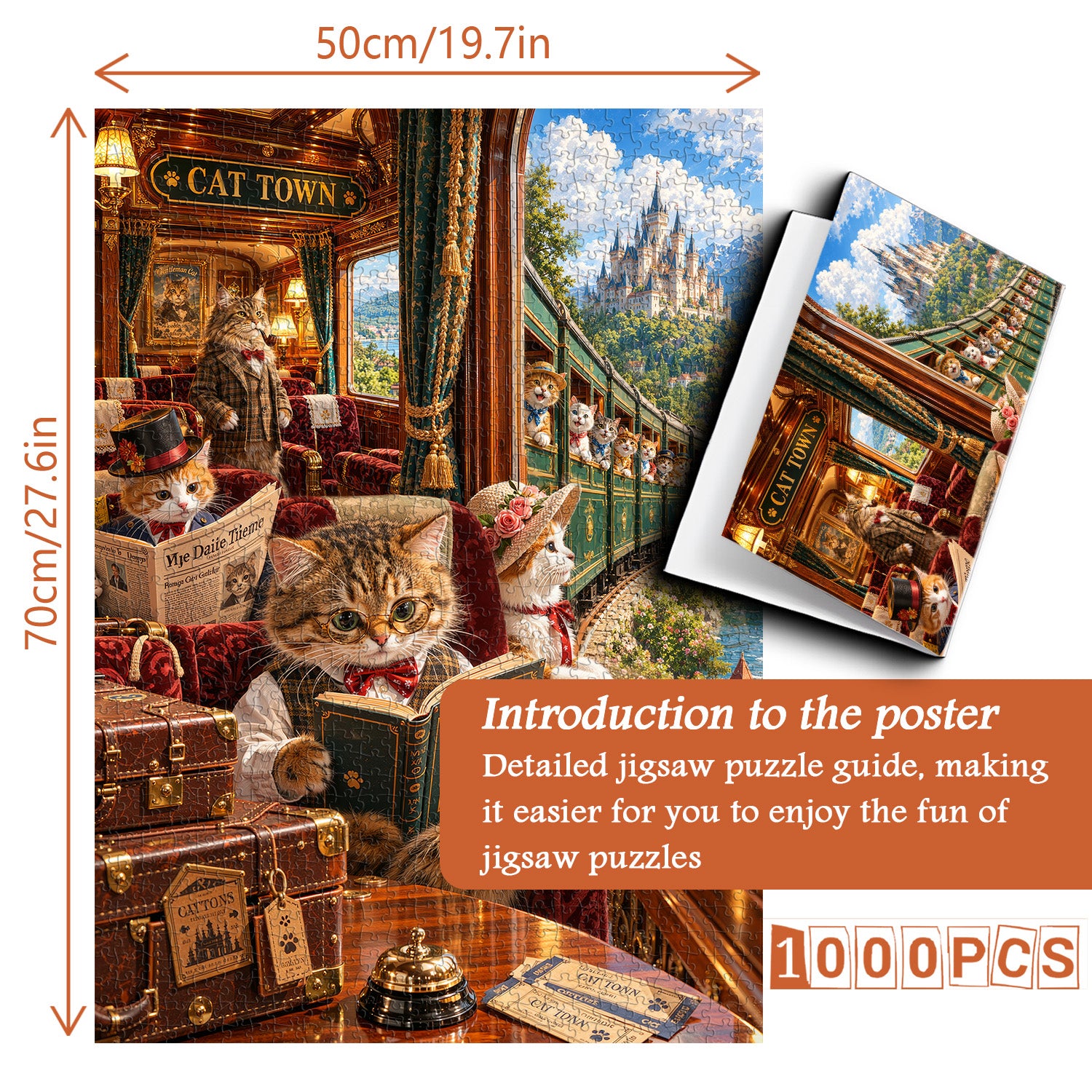 Destination Cat Town Jigsaw Puzzle 1000 Pieces