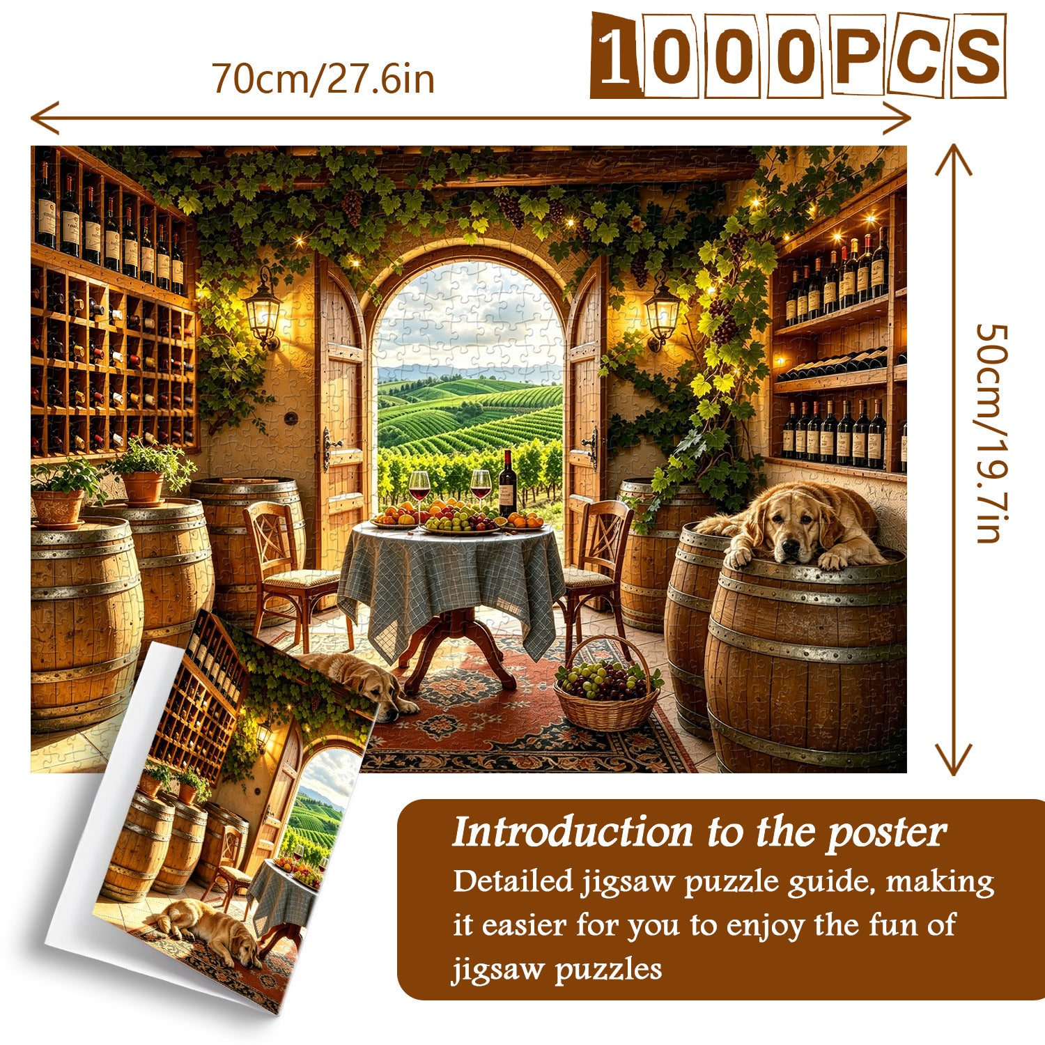 Puzzle Cantina Toscana Illuminata dal Sole 1000 Pezzi