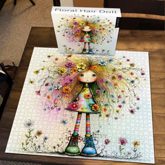 Puzzle per bambola con capelli floreali, 1000 pezzi