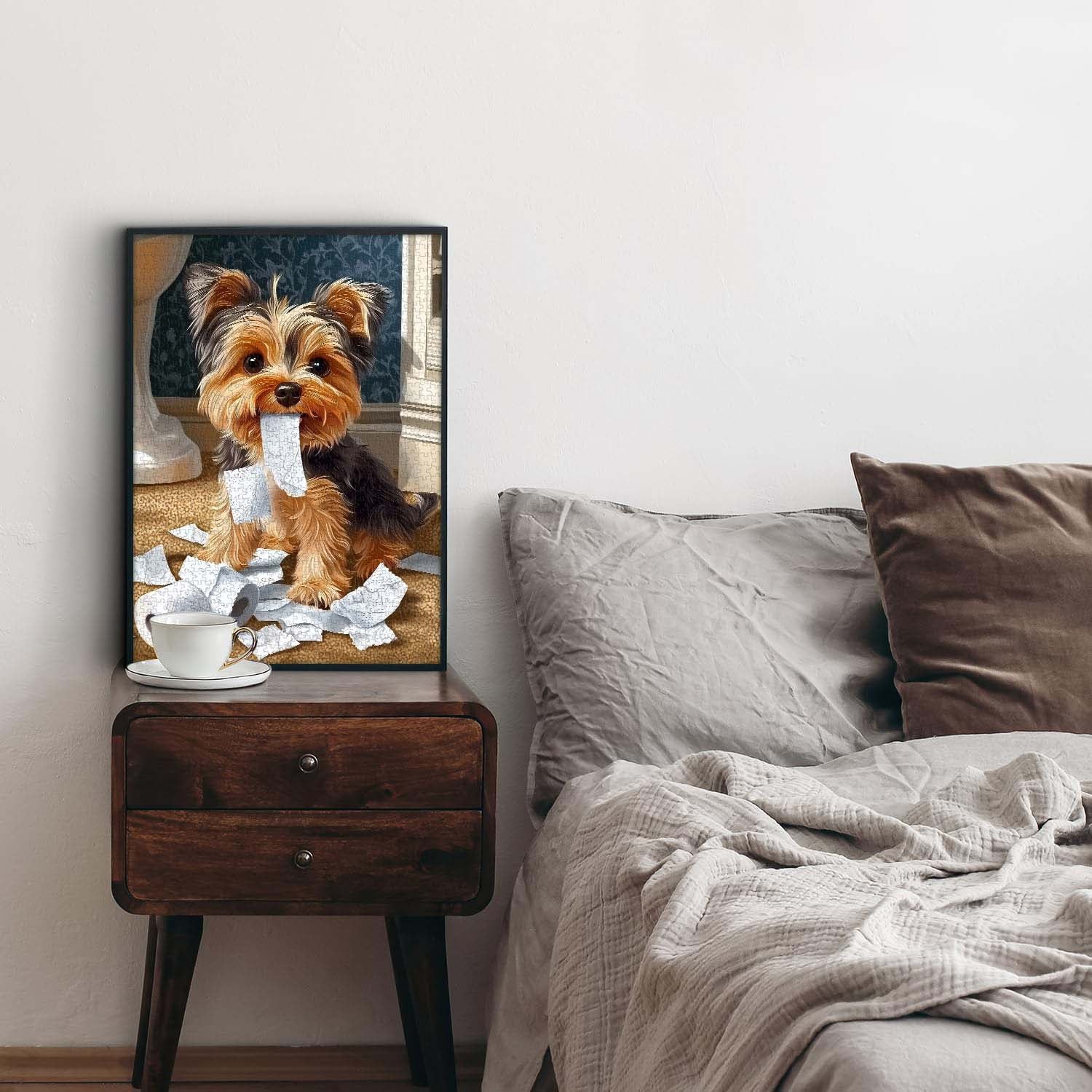 Mischief Maker Yorkie Jigsaw Puzzle 1000 Pieces