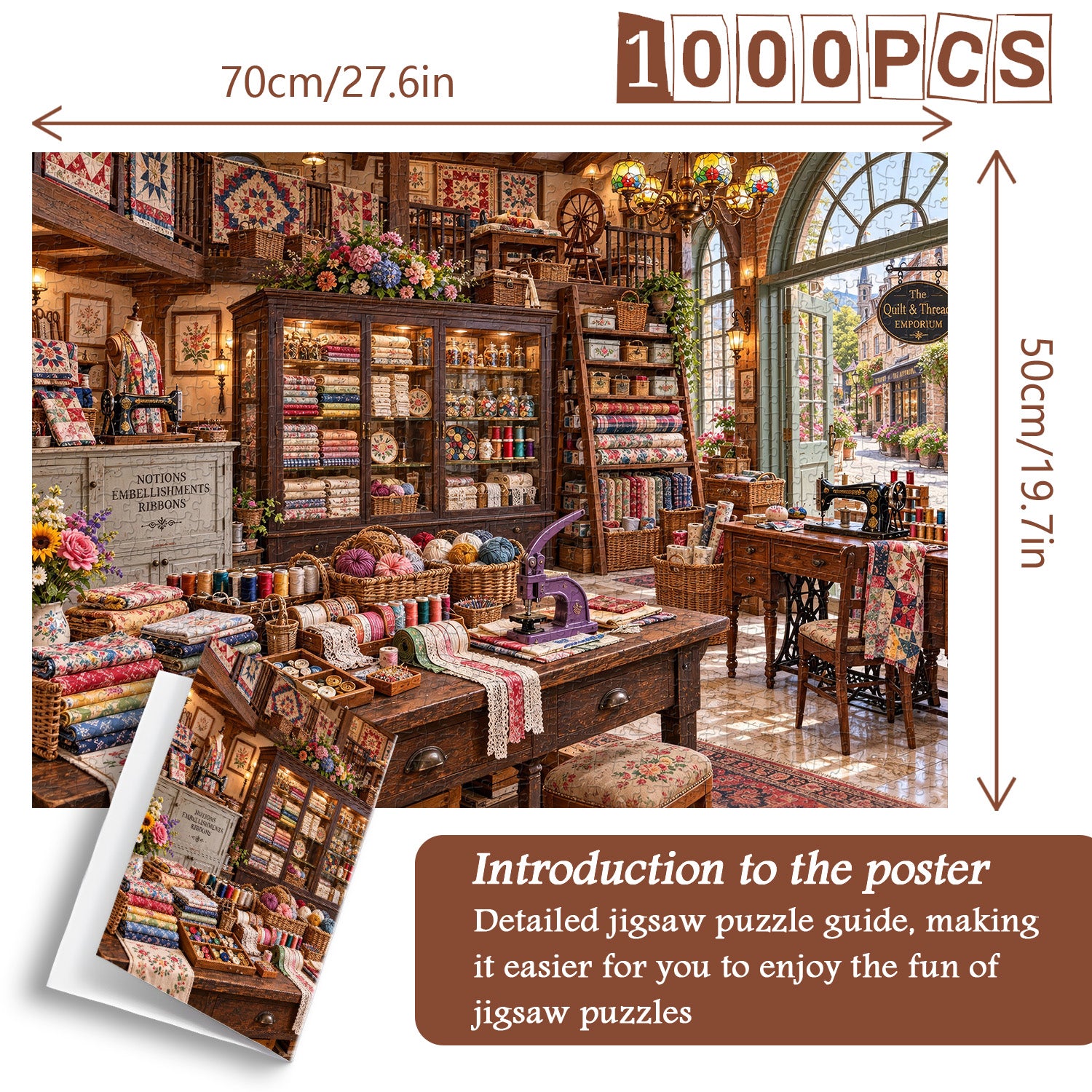 Quilt & Thread Shop Jigsaw Puzzle 1000 Pieces