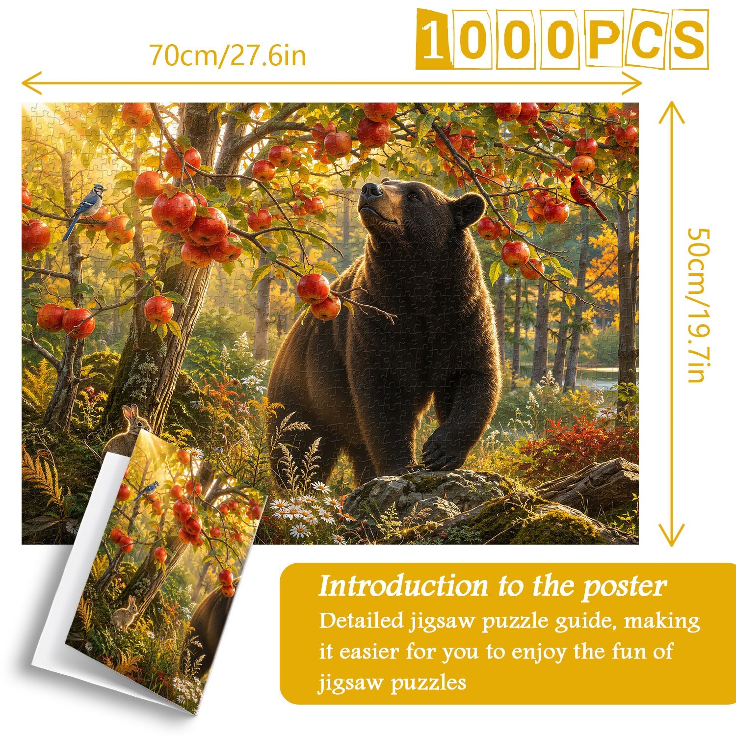 Sunlit Woodland Bear Jigsaw Puzzle 1000 Pieces