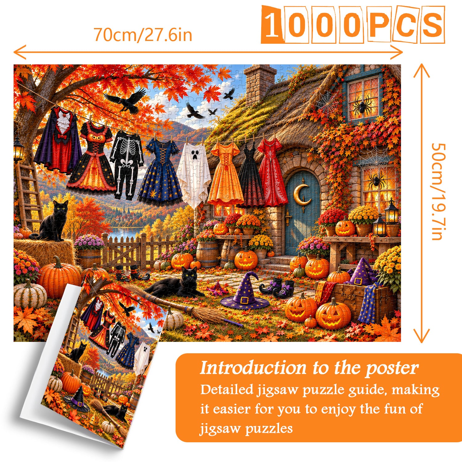 Maple Halloween Cottage Jigsaw Puzzle 1000 Pieces