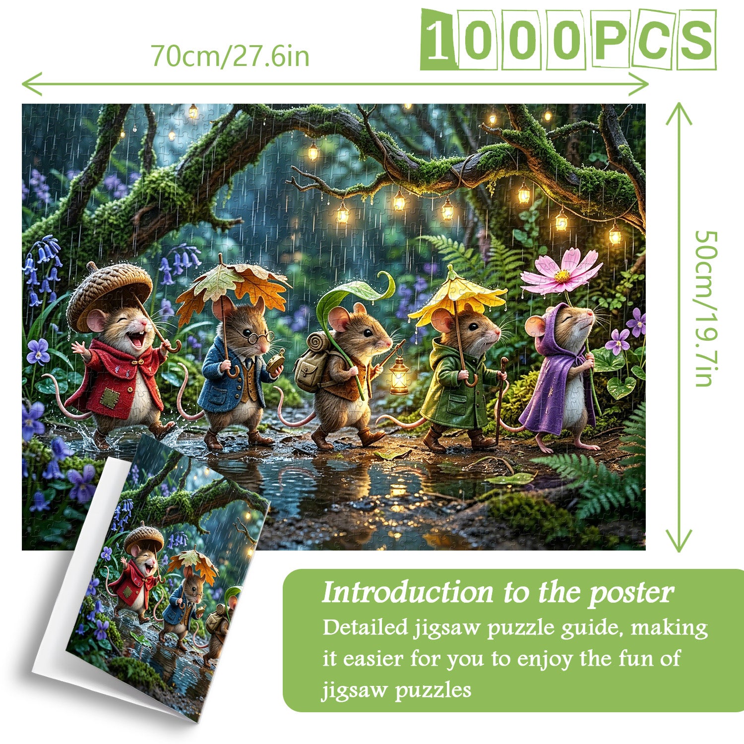Pequeños Aventureros bajo la Lluvia Puzzle 1000 Piezas