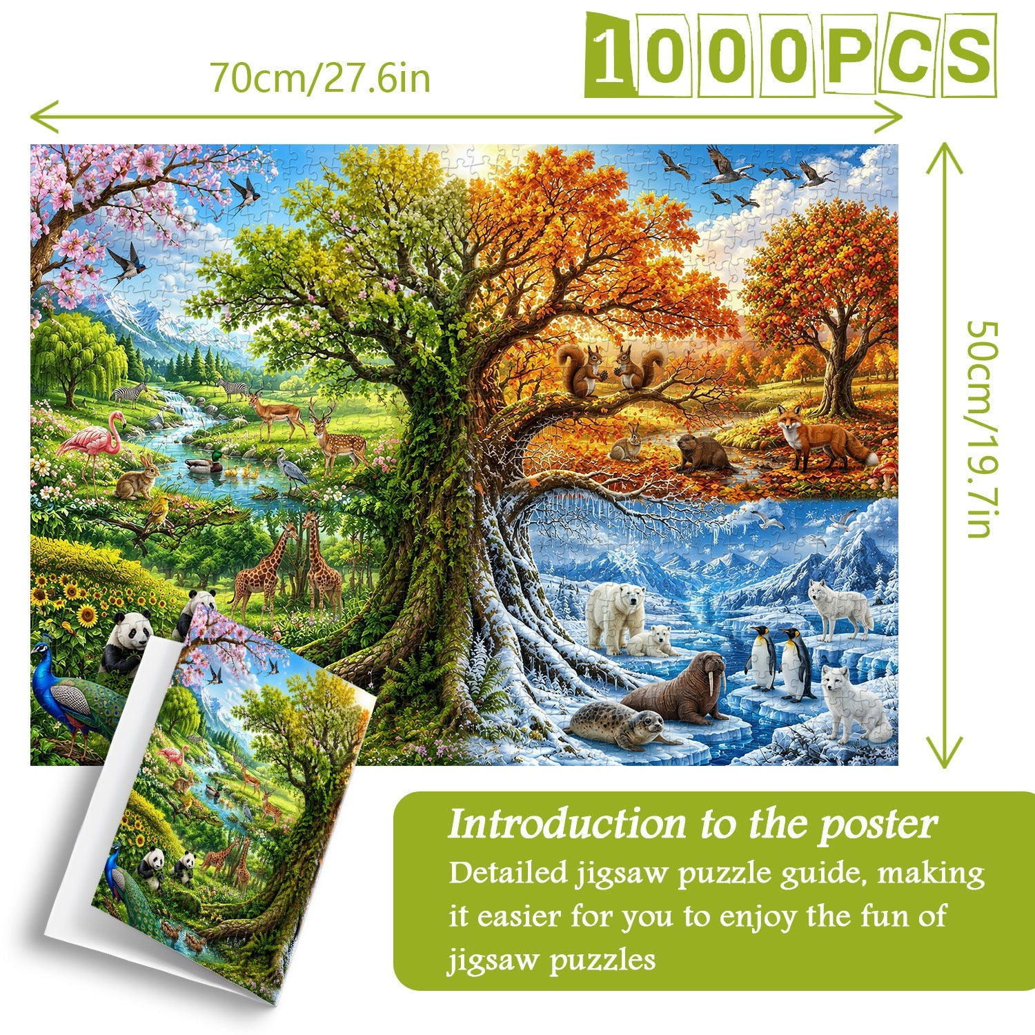 Tree of Four Seasons Jigsaw Puzzle 1000 Pieces