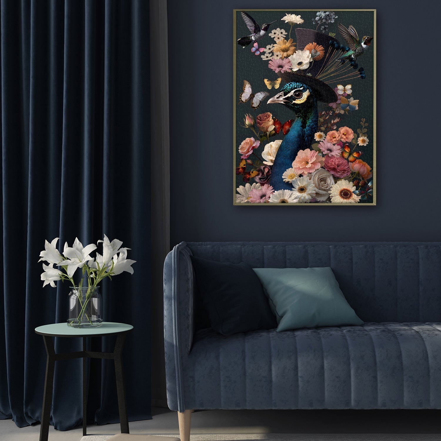 Floral Peacock Jigsaw Puzzle 1000 Pieces