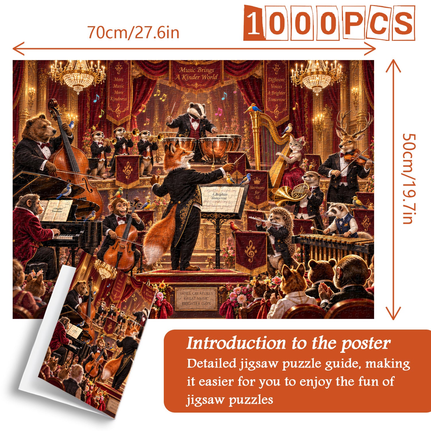 Animal Symphony Gala Jigsaw Puzzle 1000 Pieces