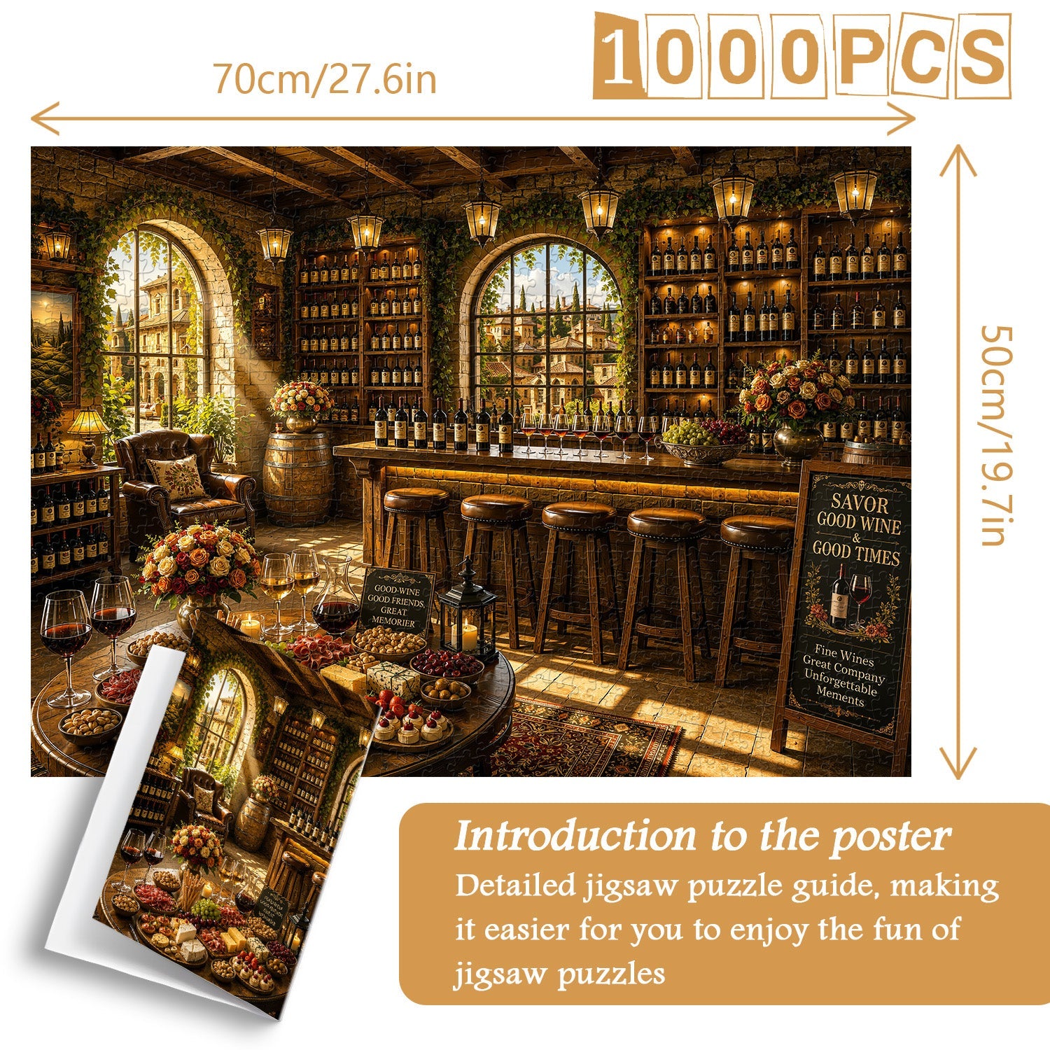 Sunlit Wine Tavern Jigsaw Puzzle 1000 Pieces