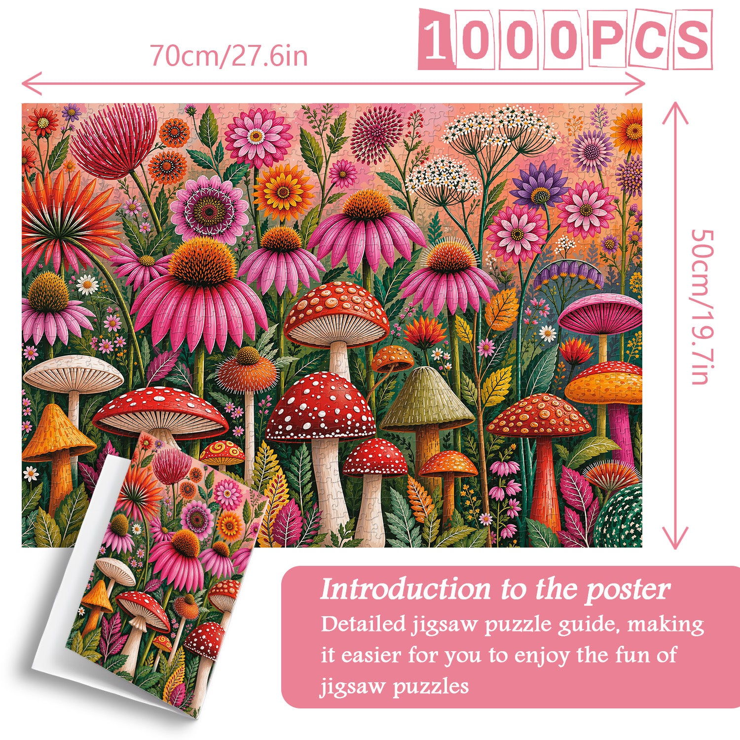 Floral Fungi Haven Jigsaw Puzzle 1000 Pieces